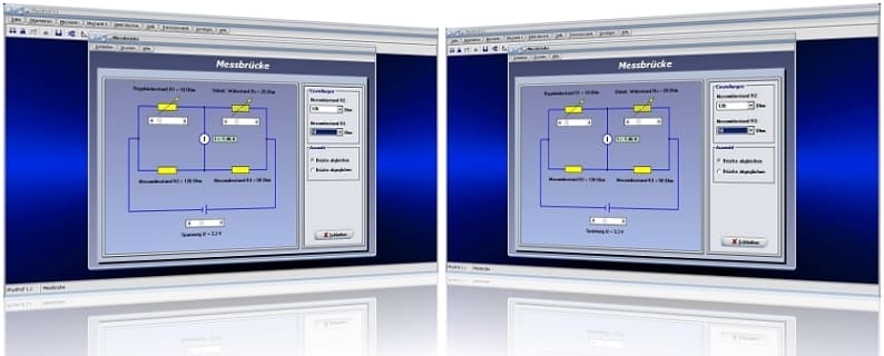 PhysProf - Wheatstonesche Brücke - Messbrücke berechnen - Widerstand messen - Definition - Unabgeglichene Messbrücke - Belastungswiderstand - Messbrücken - Messbrücke - Brückenschaltung - Widerstand - Unbelastet - Belastet - Berechnen - Schaltung - Schaltplan - Rechner - Formel - Berechnung