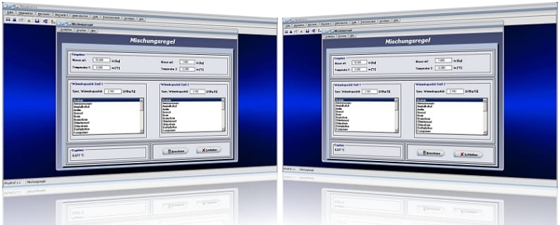 PhysProf - Mischungsregel - Mischtemperatur - Flüssigkeiten - Gase - Mischung - Mischungsrechnung - Mischungsrechnen - Substanzen - Temperaturunterschied - Temperatur umrechnen - Temperaturausgleich - Körper - Temperaturen