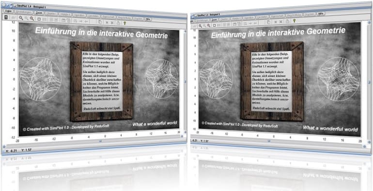 SimPlot - Kurven - Funktionen - Simulieren - Schaubild  - Simulation - Plotter - Präsentation - Grafisch - Infografik - Datenvisualisierung - Animationsprogramm