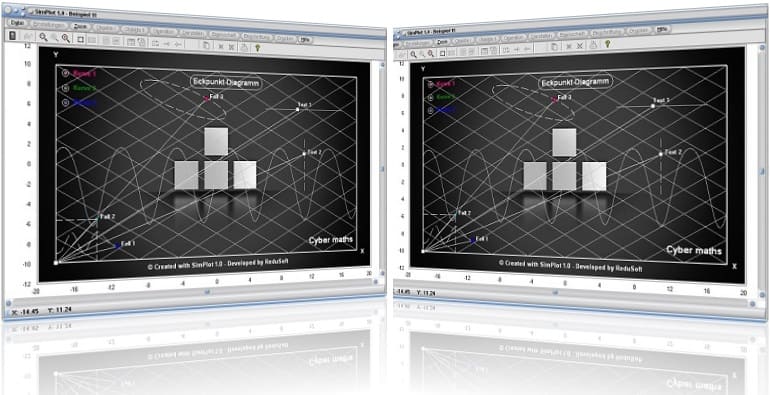 SimPlot - Grafik - Animation - Technisch - Technik - Mathematik - Physik - Geometrie - Wissenschaftlich - Wissenschaft - Publikationen - Bilder - Plotter - Grafiken - Auswerten - Auswertung - Diagramm - Zeichnen - Zeichnungen