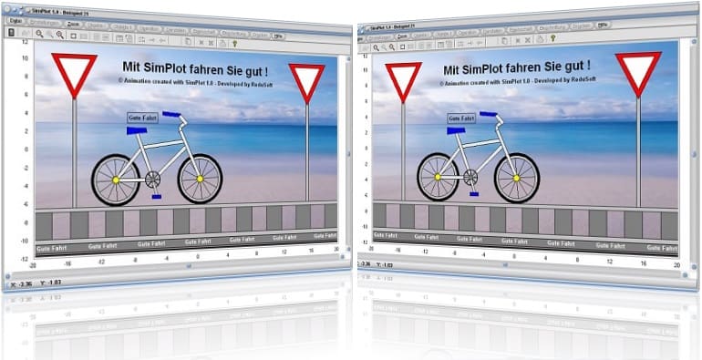 SimPlot - Grafikanimationen - Technisch - Technik - Mathematik - Physik - Geometrie - Wissenschaftlich - Wissenschaft - Publikationen - Bilder - Plotter - Zeichnen - Zeichnungen - Technisch - Einfluss