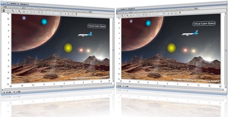 SimPlot - Planeten - Weltall - Simulation - Grafik - Animiert - Flugobjekt - Fern - Simulation - Bewegung - Steuerung - Gesteuert - Animiert - Grafik - Computeranimationen - Computergrafik - Software - Programm - Visualisierungsprogramm - Grafikanimationen - Simulator - Datenvisualisierung - Modelle - PC - Anwendungssoftware - Anwendungsprogramme - Daten - Diagramme - Schaubilder - Zeitreihenanalyse