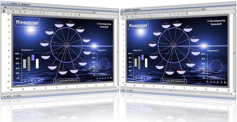 SimPlot - Rad - Schaukel - Wippen - Simulieren - Animation - Grafiken - Berechnung - Zeichnen - Software - Automatisch 