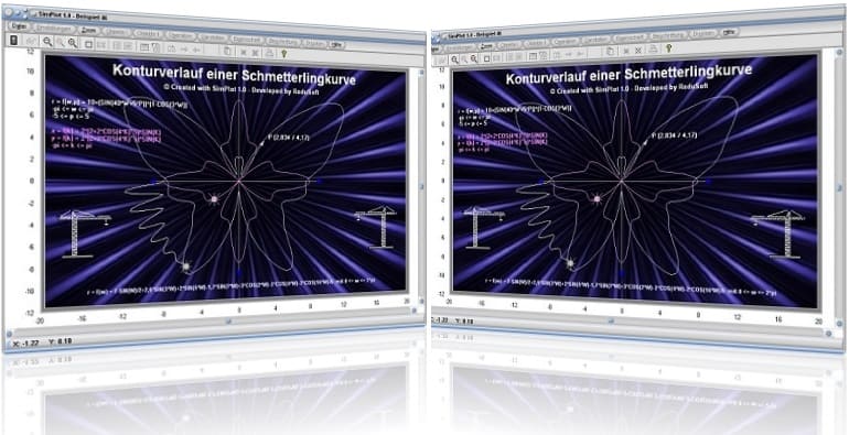 SimPlot - Simulation - Animieren - Programm - Abbildung - Plotten - Erstellen - Erzeugen - Objekt - Linienstil - Vertikale - Horizontale - Koeffizient - Farbe - Stiftstärke