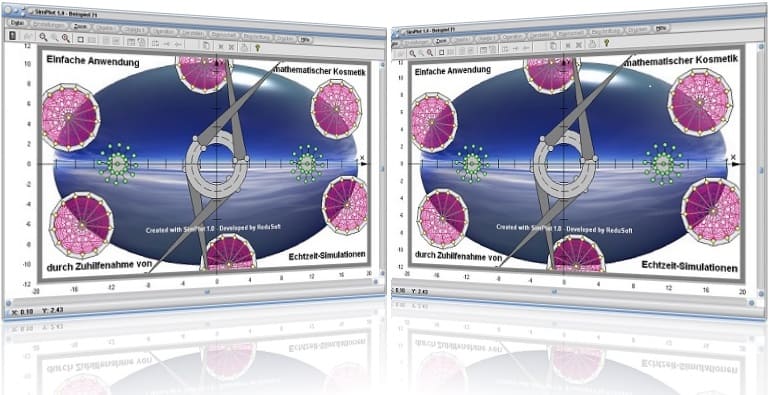 SimPlot - Grafiken - Simulationen - Mathematik - Physik - Mathematisch - Physikalisch - Technisch - Interaktive Elemente - Interaktive Grafiken - Interaktive Infografik - Interaktive Präsentationen 