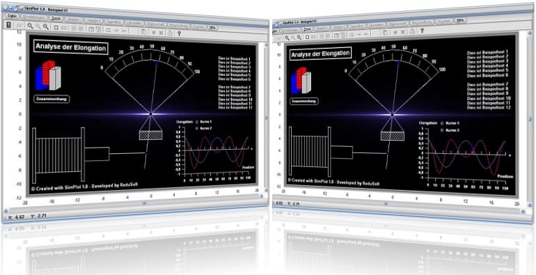 SimPlot - Grafiken - Simulationen - Mathematik - Physik - Mathematisch - Physikalisch - Technisch - Interaktive Elemente - Interaktive Grafiken - Interaktive Infografik - Interaktive Präsentationen 