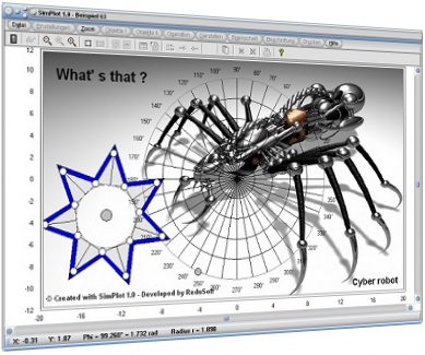 SimPlot - Mathematisch - Computersimulation - Präsentation - Grafik - Physik - Bewegung - Steuerung - Ablauf - Simulation - Software - Kreisbahnbewegung