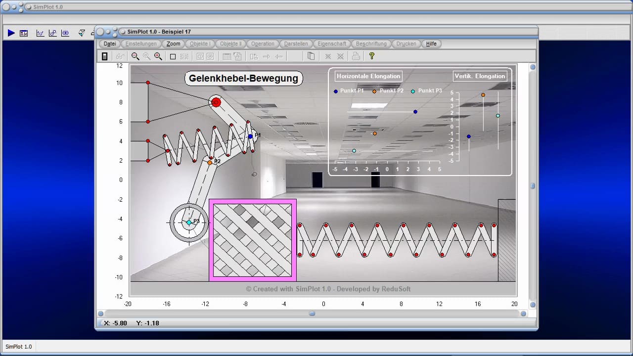 SimPlot 1.0 - Gelenkhebel-Simulation