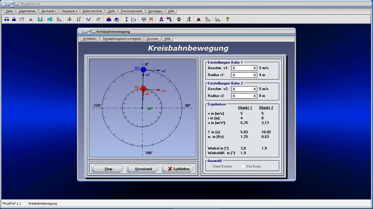 Videos zum Programm PhysProf 1.1