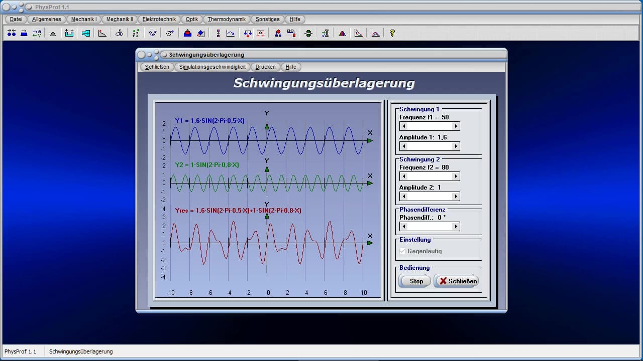 Videos zum Programm PhysProf 1.1