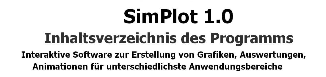 SimPlot - Inhalt - Übersicht - Eine Anwendung zur Erstellung automatisch ablaufender Simulationen aus unterschiedlichsten Bereichen