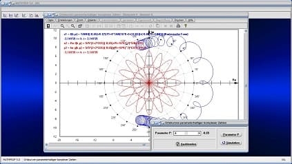 Ortskurven - Komplexe Zahlen - Komplex - Ortskurve - Parameterdarstellung - Parameterkurven - Parametergleichungen - Parameterform - Funktionen in Parameterform - Kurven - Parameterdarstellung - Parametrisierte Kurven - Kurvenplotter - Bahnkurven - Funktion - Funktionsgraph - Plot - Plotter - Rechner - Beispiel - Grafik - Graph - Graphen