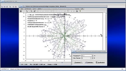 Ortskurven - Komplexe Zahlen - Komplex - Ortskurve - Parameterfunktionen - Parameterfom - Scharen - Kurvenscharen - Funktionsscharen - Parameter - Scharparameter - Graphen - Zeichnen - Plotten - Rechner - Plotter - Graph - Grafik - Bilder - Beispiele - Darstellung - Berechnung - Darstellen