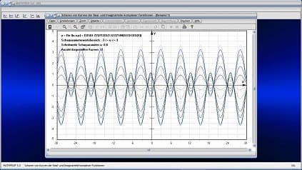 Komplex - Realteil - Imaginärteil - Funktionsscharen - Scharen - Parameter - Funktionsplotter - Funktionen - Graphen - Zeichnen - Plotten - Rechner - Plotter - Graph - Grafik - Bilder - Beispiele - Darstellung - Berechnung - Darstellen