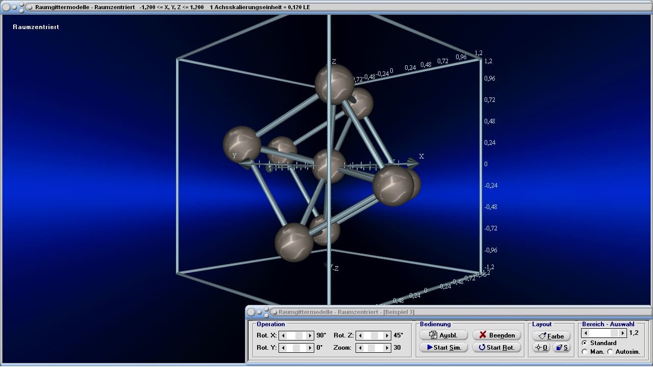 Raumgittermodelle - Bild 2 - Kristallstrukturen - Kristallsystem - Dreidimensional - 3D - Bilder - Darstellung - Tabelle - Typen - Kristallgitter - Gittermodelle - Kristallgittertypen