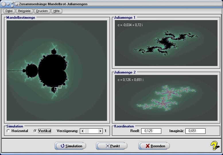 Mandelbrotmenge - Juliamenge - Bild 2 - Chaotisches System - Fraktale Geometrie - Rechner - Mandelbrot Set - Grafik - Fraktale - Mandelbrotmengen - Juliamengen - Grafik - Animation