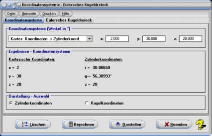 MathProf - Koordinaten - Koordinatensysteme - Räumlich - Kartesische Koordinaten - Sphärische Koordinaten - Kugelkoordinaten - Zylinderkoordinaten - Umrechnen - Berechnen - Transformation - Transformieren
