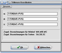 MathProf - Trilineare Koordinaten - Trilinear - Dreieck