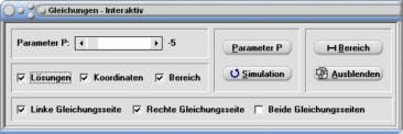 MathProf - Gleichungsrechner - Grafisch darstellen - Grafisch lösen - Gleichungen mit Brüchen - Gleichungen mit Unbekannten - Gleichungen höherer Ordnung - Lösen - Rechner