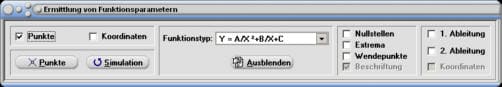 MathProf - Funktion - Gleichung - Parameteranalyse - Punkte - Parameter - Parameterwerte - Finden - Ermitteln - Ermittlung - Definition - Graph - Rechner - Berechnen - Darstellen - Zeichnen