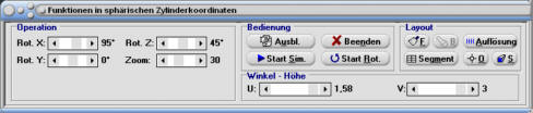MathProf - Schnittkurve - Schnittebene - Schnitt - Schneiden - Ebene - Zylinderkoordinaten - Flächenelement - Volumenelement - Dreidimensional - Plotter - Rotation - Raumwinkel - Winkel - 3D - Funktion - Berechnung - Rechner - Darstellen - Plotter