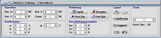 MathProf - Zwei parallele Ebenen - Ebene - Punkt - Entartetes Ellipsoid - Imaginärer elliptischer Zylinder - Imaginäres Ellipsoid - 3D - Rechner - Berechnen - Kegelelschnitt