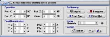 MathProf - Komponenten - Vektoren - Richtungskosinus - Plotter - Graph - Rechner - Grafisch - Bilder - Plotten - Definition