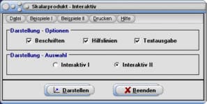 MathProf - Skalarprodukt - Winkel zwischen Vektoren - Winkel zweier Vektoren - Eigenschaften - Cos - Plotten - Plotter - Graph - Grafisch - Berechnen - Rechner