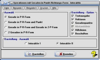 MathProf - Geraden - Gerade - Lagebeziehung zweier Geraden im Raum - Windschiefe Geraden - Sich schneidende Geraden - Schnittwinkel zweier Geraden - Rechner - Berechnen