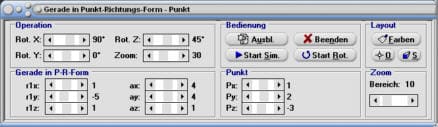 MathProf - Geraden - Gerade - Schnittpunkt zweier Geraden - Geradengleichungen im Raum - Verbindungsvektor - Abstand Gerade-Gerade - Schnittpunkt Gerade-Gerade - Winkel Gerade-Gerade