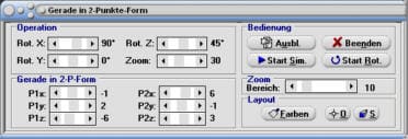 MathProf - Geraden - Gerade in Zweipunkteform - Vektoren - Vektordarstellung einer Geraden - Vektorielle Darstellung von Geraden im Raum - Rechner - Berechnen - Zeichnen