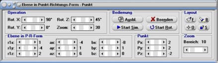 MathProf - Ebene - Parameterform - Normalenform - Umwandlung - Schneiden - Parallel - Lage - Gegenseitige Lage - Normalabstand - N-Vektor - Punkt - Ebene - Rechner - Berechnen - Zeichnen