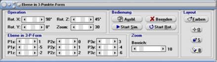 MathProf - Ebene - Gerade - Ebene darstellen - Abstand zwischen Gerade und Ebene - Ebene durch 3 Punkte