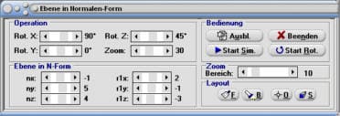 MathProf - Ebene - Dreidimensional - 3D - Formel - Grafik - Zeichnen - Rechner - Normalenvektor im Raum - Vektorielle Gleichung einer Ebene - Rechner - Berechnen - Zeichnen