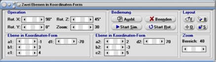 MathProf - Ebenen - Vektoren - Schnittgerade von 2 Ebenen - Ebenen plotten - Parallele Ebenen - Ebenenbüschel - Ebenenspiegelung  - Rechner - Berechnen - Zeichnen