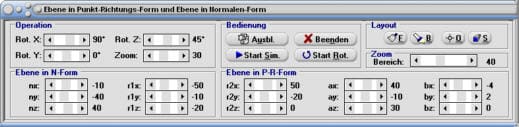 MathProf - Ebenen - Ebenengleichnung - Spiegelebene - Gegenseitige Lage - Schnitt zweier Ebenen - Lagebeziehung Ebene Ebene - Rechner - Berechnen - Zeichnen