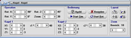 MathProf - Kugeln - Formel - Schnitt zweier Kugeln - Gegenseitige Lage von Kugeln - Kugelgleichungen - Kugelberechnung  - Rechner - Berechnen - Zeichnen