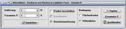MathProf - Funktion - Höhenverlauf - Höhe - Niveau - Isolinien - Niveaulinien - Niveauflächen - Niveaufläche - Kontur - Konturen - Darstellen - Zeichnen - Plotten