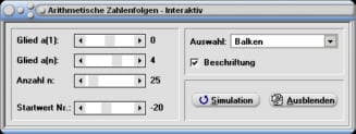 MathProf - Arithmetische Folge - Streng monoton fallende Folgen - Konstante Folgen - Nullfolgen - Konvergente Reihe - Summe der Reihe - Summe einer Reihe - Konstante Folge - Nullfolge - Rechner - Berechnen - Zeichnen - Plotten