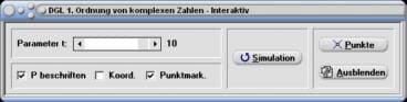 MathProf - Komplex - Komplexe Zahlen - DGL - Grafisch - Plotter - Parameter - Rechner - Grafik - Bilder - Darstellung - Plot - Einführung - Berechnung - Bedingung - Lösung - Darstellen - Tabelle