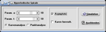MathProf - Hyperbolische Spirale - Parameter - Formel - Funktion - Gleichung - Definition - Graph - Konstruieren - Rechner - Berechnen - Darstellen - Zeichnen - Plotten