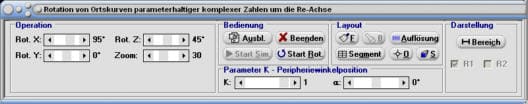 MathProf - Komplex - Ortskurven - Ortskurve - Komplexe Funktion - Statisches Moment - X-Achse - Rotationsvolumen - Mantelfläche - Mantel - Plotten - Graph - Grafisch - Rotationsintegral - Rotationsfläche - Volumenintegral - Rotation um die x-Achse - Bogenlänge von Kurven - Rauminhalt