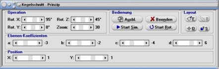 MathProf - Kegel - Schneiden - Doppelkegel - Schnitt - Kegelschnitt - Ebene - Rechner - Berechnen