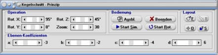 MathProf - Kegel - Schneiden - Doppelkegel - Schnitt - Kegelschnitt - 3D - Ellipse - Ellipsenabschnitt - Hyperbel - Parabel - Darstellen - Zeichnen - Plotten