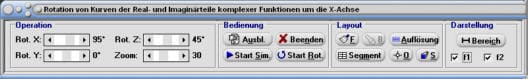 MathProf - Komplex - Realteil - Imaginärteil - Real - Imaginär - Statisches Moment - X-Achse - Rotationsvolumen - Mantelfläche - Mantel - Plotten - Graph - Grafisch - Bilder - Plot - Darstellung - Definition - Rechner - Berechnen - Darstellen