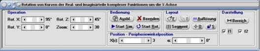 MathProf - Komplex - Realteil - Imaginärteil - Real - Imaginär - Statisches Moment - Y-Achse - Rotationsvolumen - Mantelfläche - Mantel - Plotten - Graph - Grafisch - Rotationsintegral - Rotationsfläche - Volumenintegral - Rotation um die y-Achse - Bogenlänge von Kurven - Rauminhalt