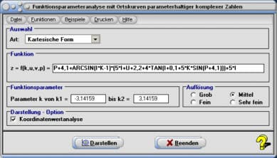 MathProf - Ortskurve - Komplex - Funktionsparameter - Zeichnen - Graph - Beispiel - Funktionen mit Parametern - Funktionsplotter - Funktionsanalyse - Parameterwert - Parameterbestimmung - Darstellen - Graph - Grafik - Zeichnen - Plotter