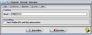 MathProf - Tangente - Normale - Bestimmen - Tangentengleichung - Tangentensteigung - Bestimmter Punkt - Steigungswinkel - 1. Ableitung - Rechner - Berechnen - Zeichnen