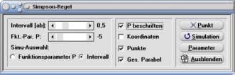 MathProf - Simpson - Regel - Simpsonregel - Intervall - Parameter - Funktion - Methode - Herleitung - Formel - Integral - Integration - Definition - Graph - Berechnen