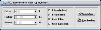 MathProf - Hypozykloide - Konstruktion - Ecken - Kreis - Punkte - Konstruieren - Gleichung